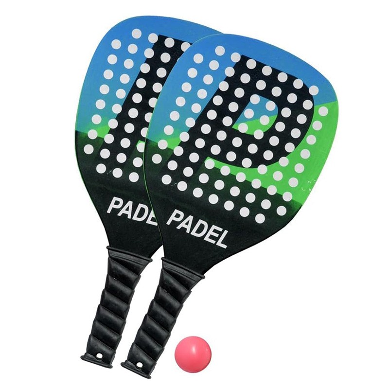 SET PALA MADERA PADEL 40x20x0,