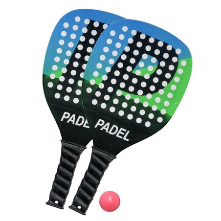 SET PALA MADERA PADEL 40x20x0,