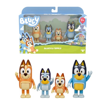 BLUEY PACK 4 FIGURAS FAMILY