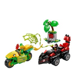 SPIDEY SPIN Y ELECTRO DUELO DE VEHICULOS DINOSAURIO