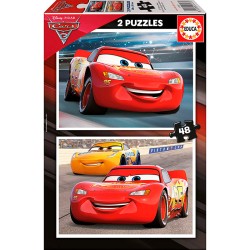 PUZZLE 2x48P CARS 3