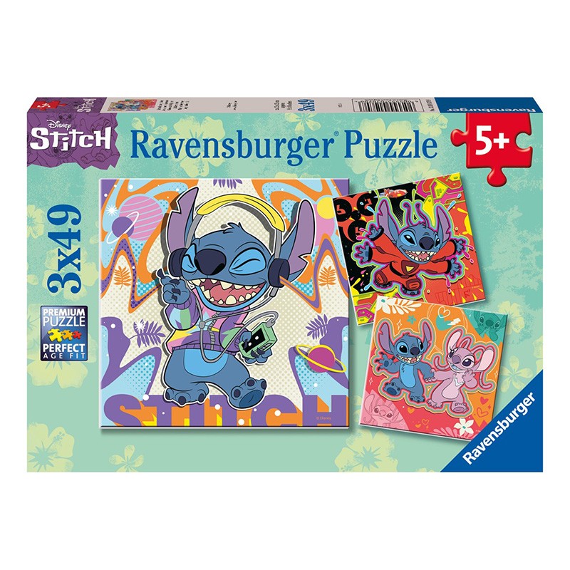 PUZZLE 3x49P DISNEY STITCH
