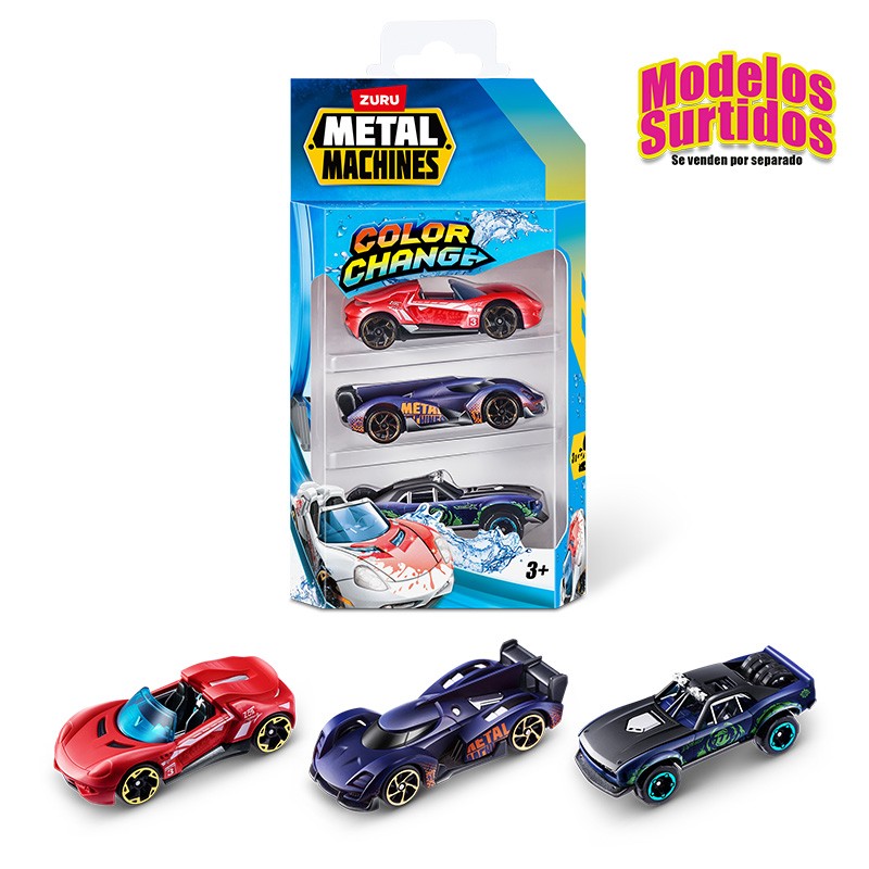 PACK 3 COCHES METAL MACHINES C