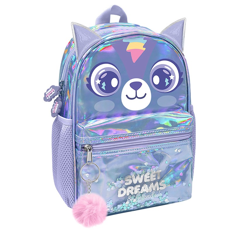 MOCHILA PVC PLATEADO SWEET DRE