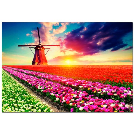 PUZZLE 1500P PAISAJE DE TULIPA