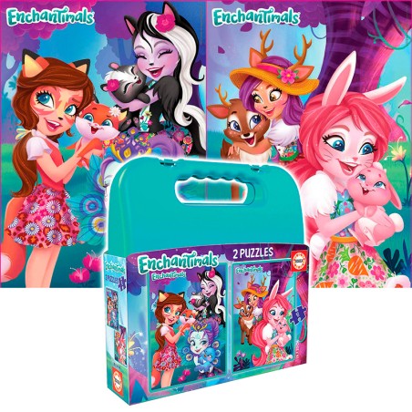 PUZZLE MALETA 2X48P ENCHANTIMA