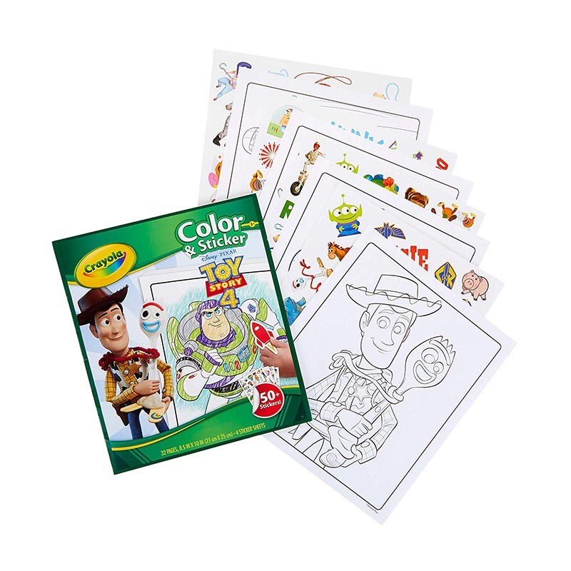 LIBRO COLOREAR + STICKERS TOY