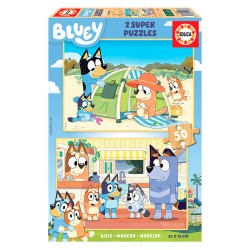 PUZZLE 2x50P BLUEY MADERA