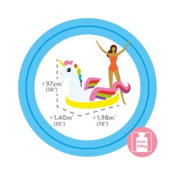 COLCHONETA UNICORNIO 198X140X9