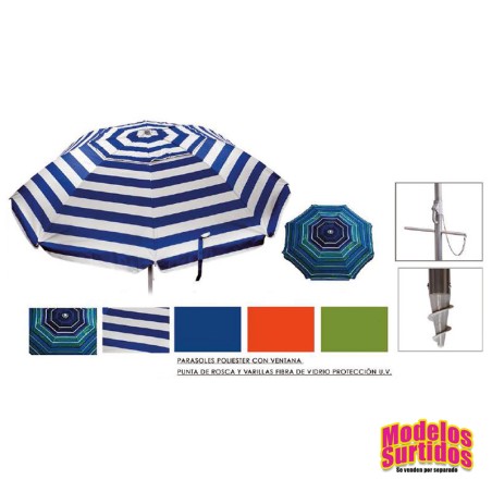 PARASOL 160 VARILLA FIBRA