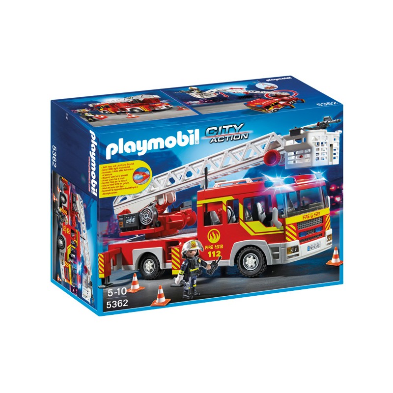 CAMION DE BOMBEROS Y ESCALERA