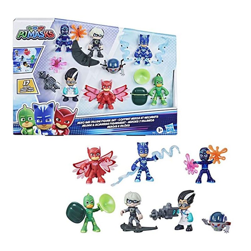 PJ MASKS SET FIGURAS HEROES Y