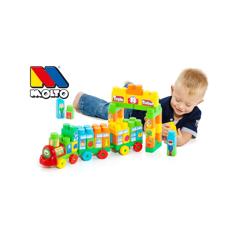 TREN BLOCKS + 2 VAGONES (70 PZ