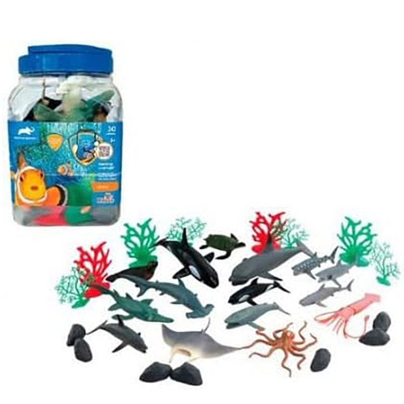 SET 30 PZAS ANIMALES DEL OCEAN