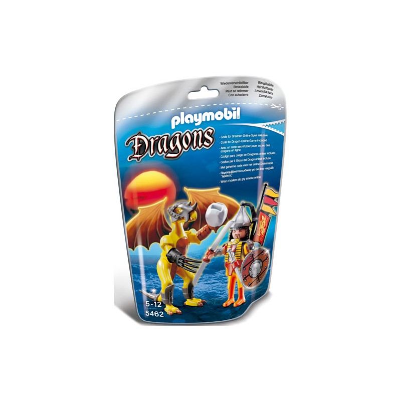 DRAGON ROCA CON GUERRERO