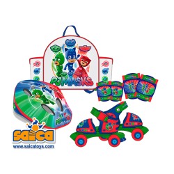PATINES PJ MASKS MOCHILA+CASCO