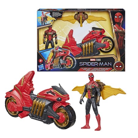 SPIDERMAN FIGURA 15CM Y VEHICU