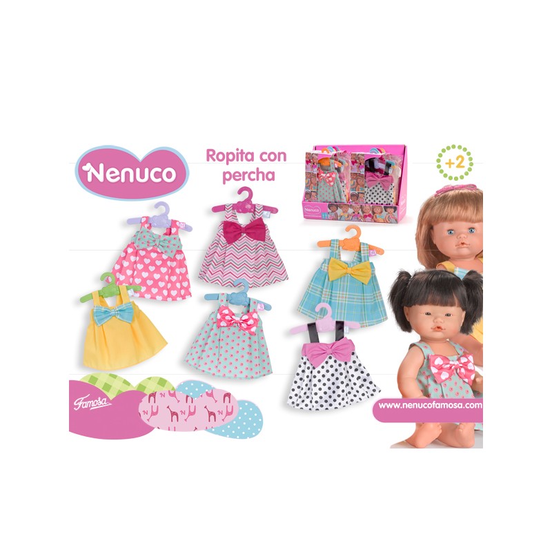 NENUCO ROPA CON PERCHA 42CM