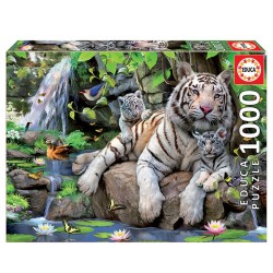 PUZZLE 1000P TIGRES BLANCOS DE