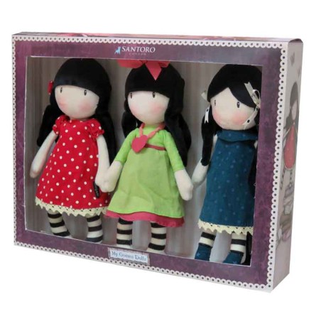 GORJUSS SET 3 MUÑECAS Y MALETI