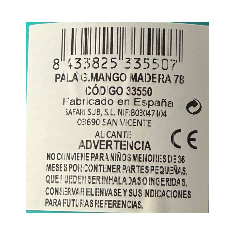 PALA GIGANTE CON MANGO DE MADERA ASA G 78