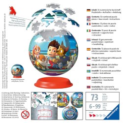PUZZLE 3D BALL 72P PAW PATROL