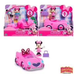 VEHICULO Y FIGURA ARTICULADA MINNIE MOUSE - COCHE O MOTO