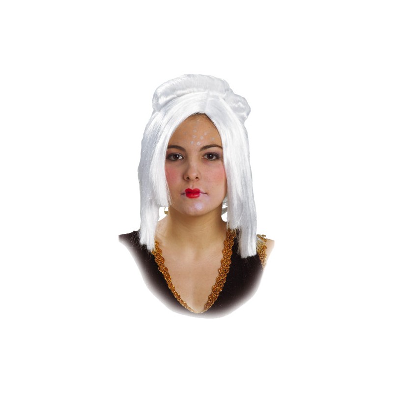 PELUCA MUJER LADY NEGRO / BLANCO (SE VENDEN POR SEPARADO)