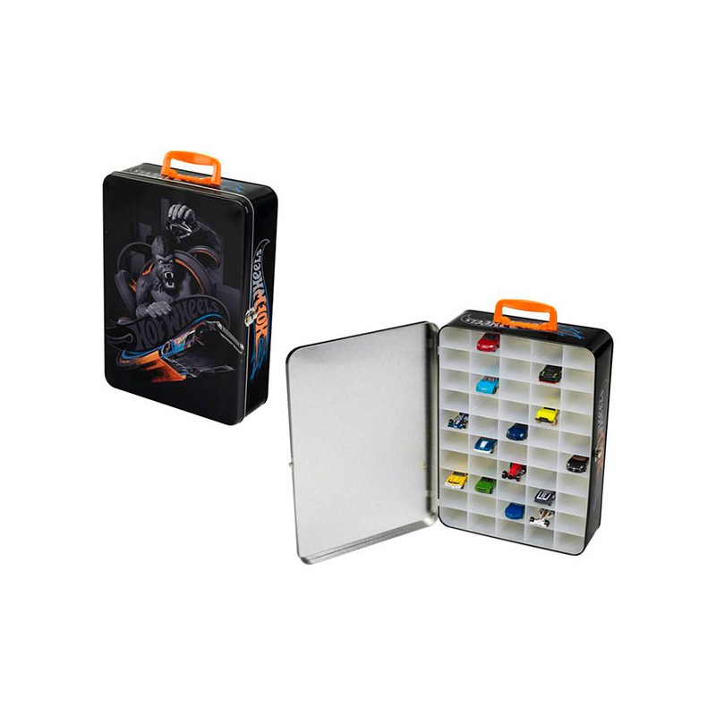 HOTWHEELS ESTUCHE DE METAL PARA 50 COCHES