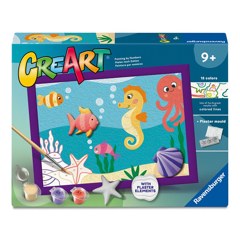 CREART SERIE D CABALLITO DE MAR CON YESO 3D
