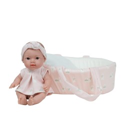 MUÑECA ELEGANCE 26 CM DUDI ROSA CAPAZO BOLSA (CUERPO VINYL)