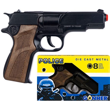 PISTOLA POLICIA 8 TIROS - NEGR
