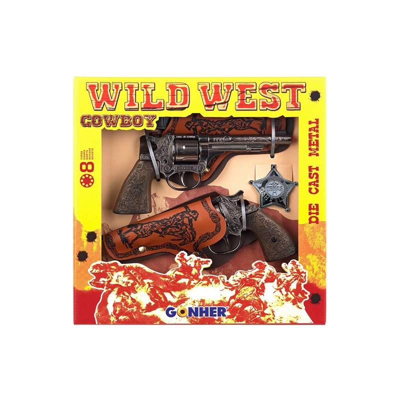 WILD-WEST PLAYSET 8 TIROS - DOS REVOLVER