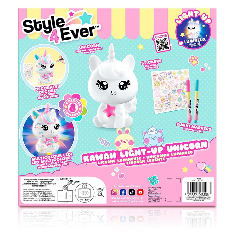 UNICORNIO DIY KAWAII CON LUZ