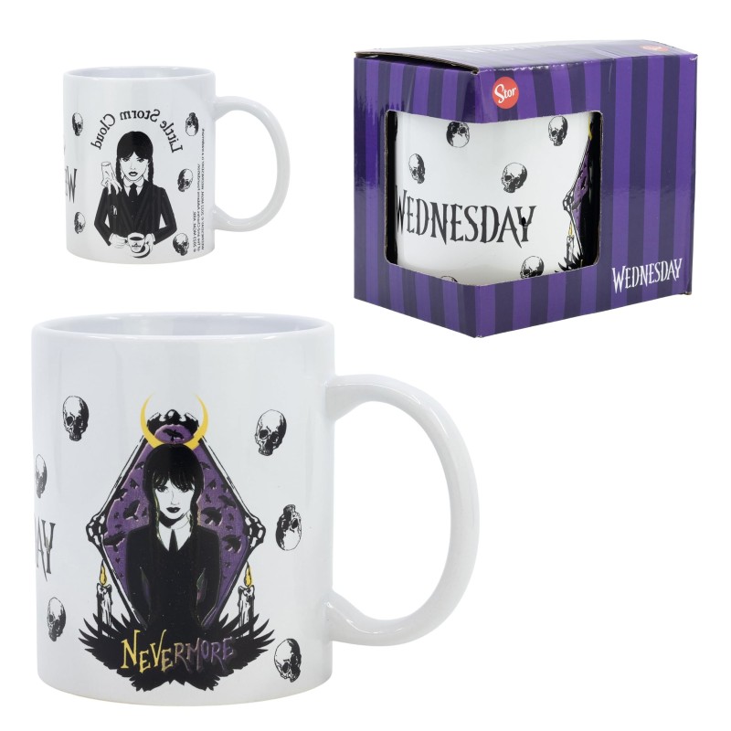 TAZA CERAMICA 325 ML EN CAJA REGALO WEDNESDAY YOUNG ADULT
