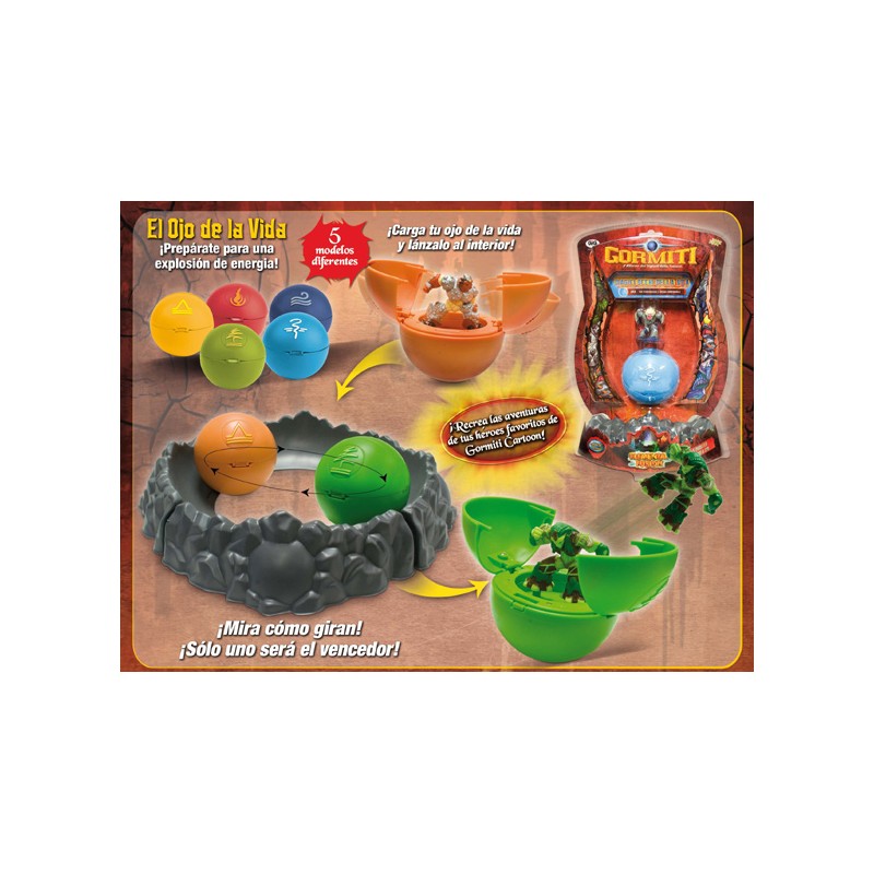 GORMITI CART OJO DE LA VIDA + FIGURA + ARE