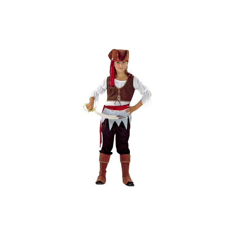 DISFRAZ INFANTIL PIRATA PARA NIÑA TALLA 7-9