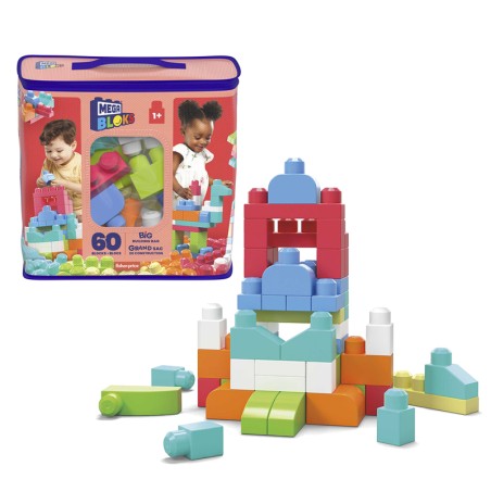 MEGA BLOKS BOLSA ROSA 60 PIEZA