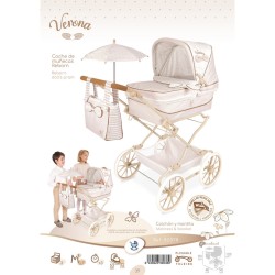 VERONA COCHE REBORN PLEGABLE CON SOMBRILLA Y BOLSO