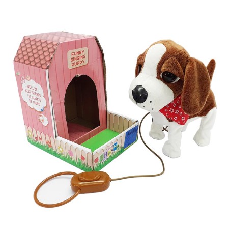 PERRO ANDA Y LADRA CON CABLE