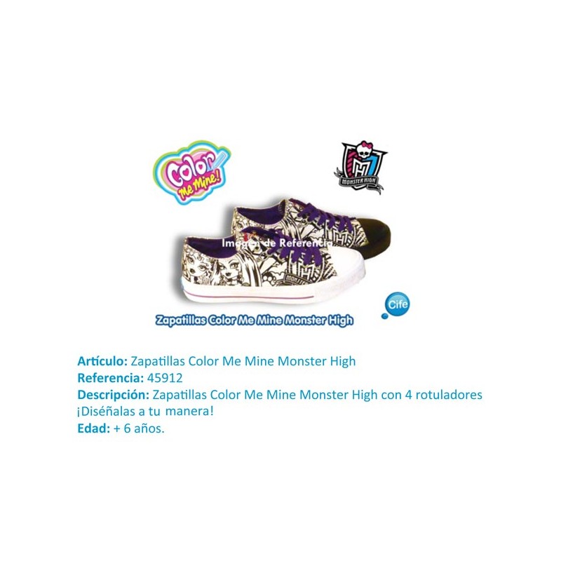 COLOR ME MINE ZAPATILLAS MONSTER HIGH