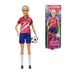 BARBIE PROFESIONES FUTBOLISTA CAMISETA ROJA