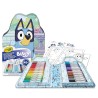 MALETIN 45 PIEZAS BLUEY PARA COLOREAR CON STICKERS