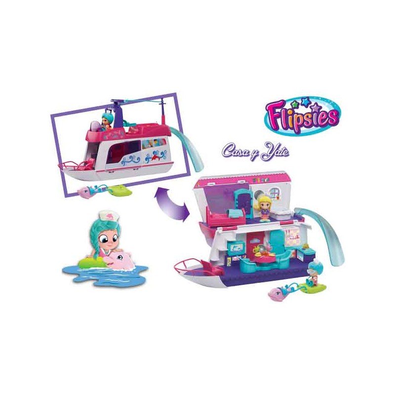 FLIPSIES SANDY CON CASA Y YATE 2 EN 1