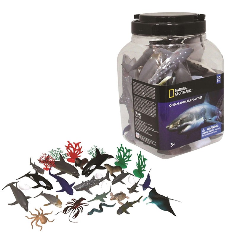 CUBO 30 PZAS.ANIMALES DEL OCEA