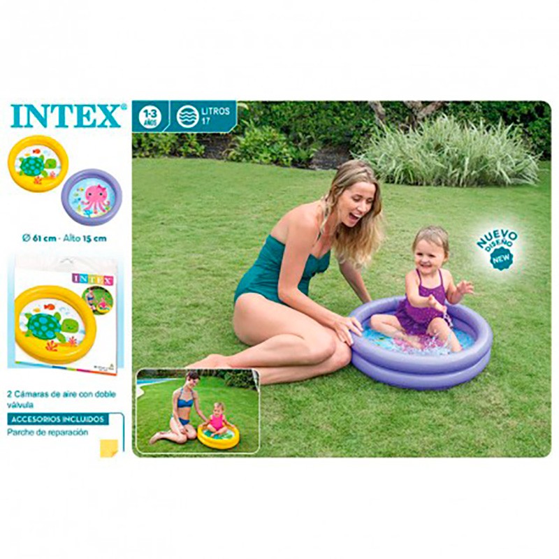 PISCINA BEBE HINCHABLE 2 AROS 61x15CM 17L