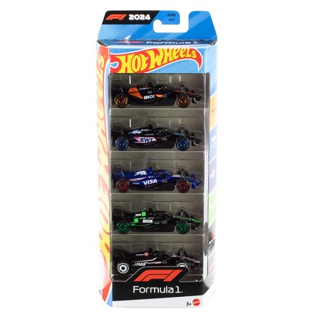 HOTWHEELS PACK 5 VEHICULOS F1