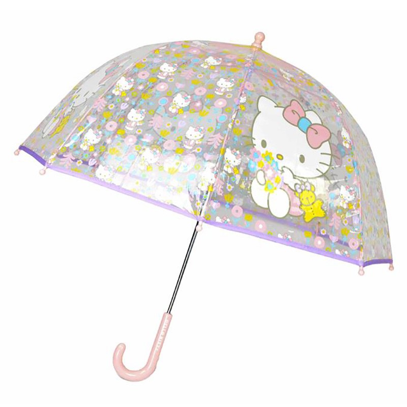 SANRIO HELLO KITTY PARAGUAS MANUAL INFANTIL TRANSP. BURBUJA 48 CM