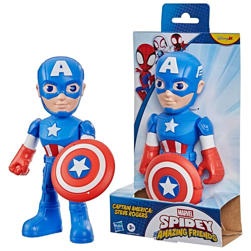 SPIDEY MEGA FIGURA CAPITAN AMERICA 22 CM