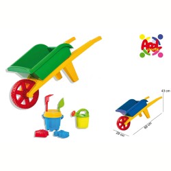 CARRETILLA PLAYA CON CUBOS